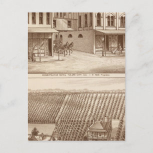 Postal Hotel, viñedo, Tulare