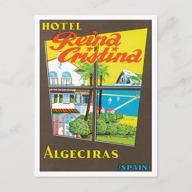 Postal Hotel Vintage Algeciras España (Anverso)