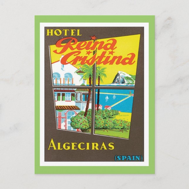 Postal Hotel Vintage Algeciras España (Anverso)