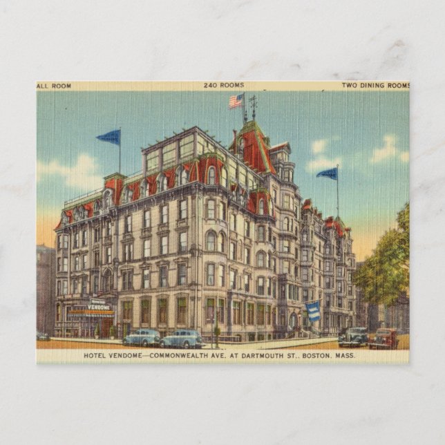 Postal Hotel Vintage, Boston, Massachusetts (Anverso)