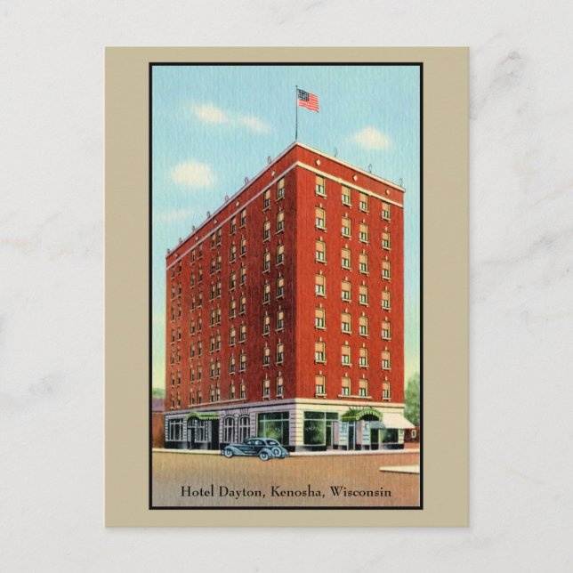 Postal Hotel Vintage Dayton, Kenosha, Wisconsin (Anverso)