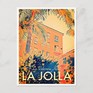 Postal Hotel Vintage La Valencia Viaje Postcard