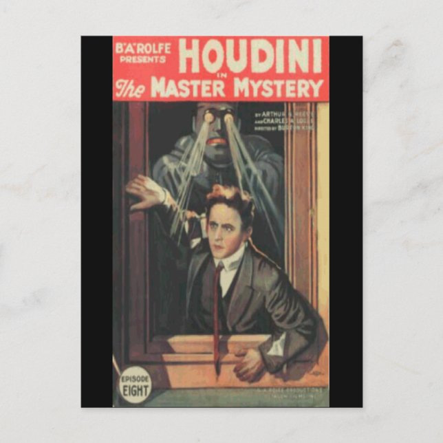 Postal Houdini el hombre del misterio (Anverso)