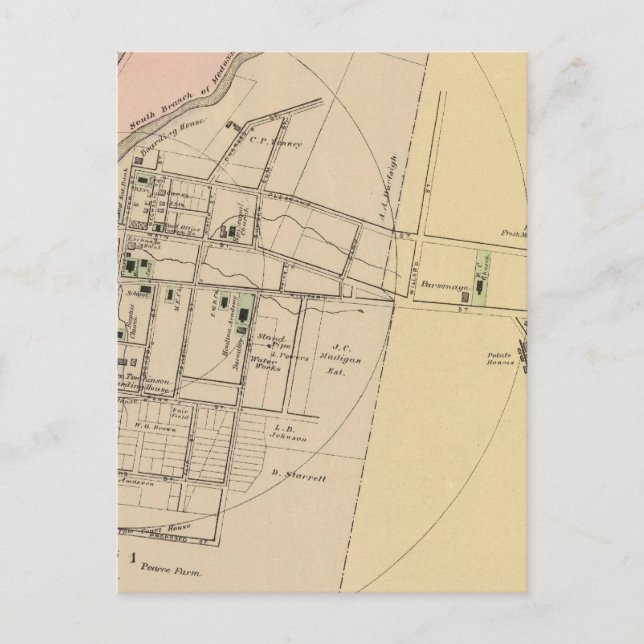 Postal Houlton, Mapa del Condado de Aroostook (Anverso)