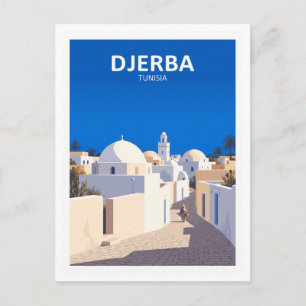 Postal Houmt Souk y las cúpulas encaladas de Djerba