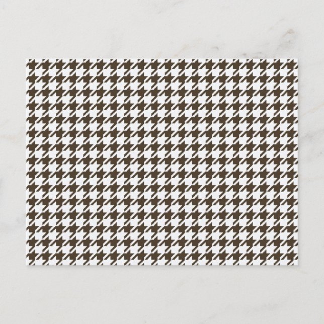 Postal Houndstoth Marrón Y Blanco (Anverso)