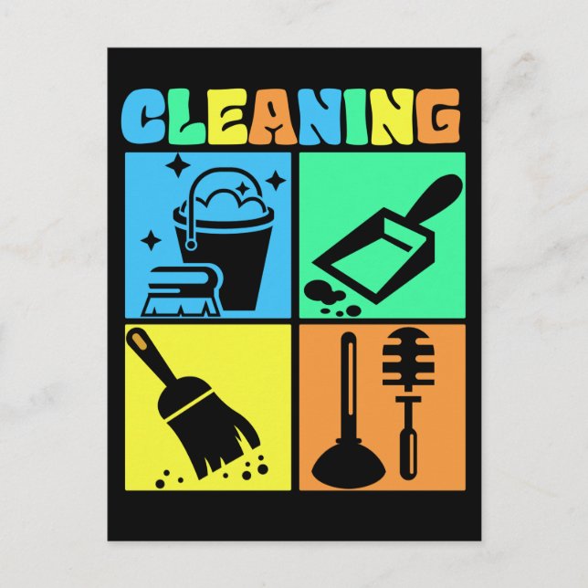 Postal Housekeeping Retro Housekeeper Cleaning (Anverso)
