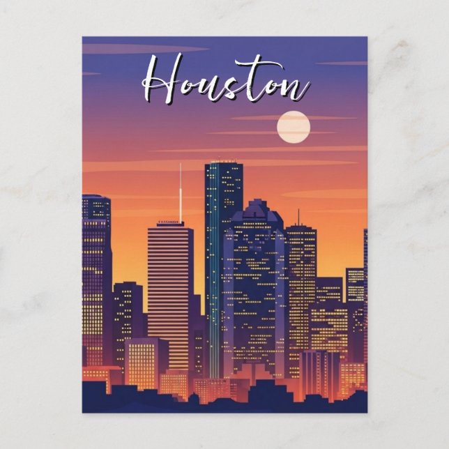 Postal Houston Texas Travel (Anverso)