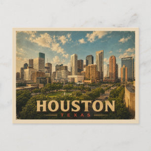 Postal Houston Texas Viajes Vintage