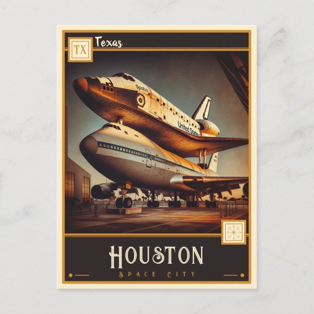 Postal Houston, Texas | Vintage (Anverso)