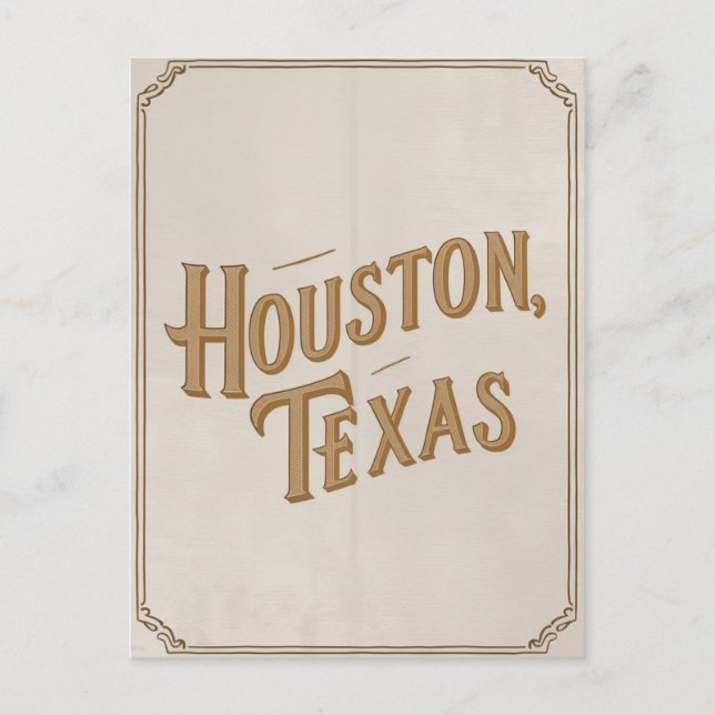 Postal Houston Texas Vintage (Anverso)