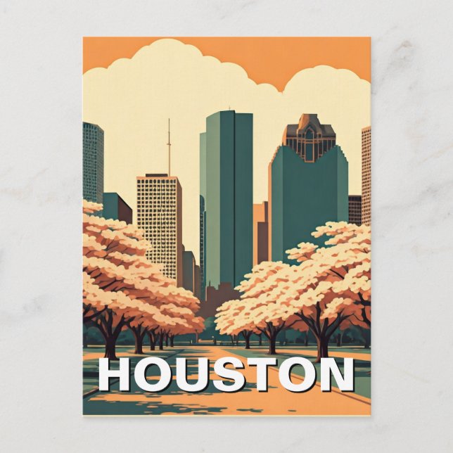 Postal Houston Texas vintage (Anverso)