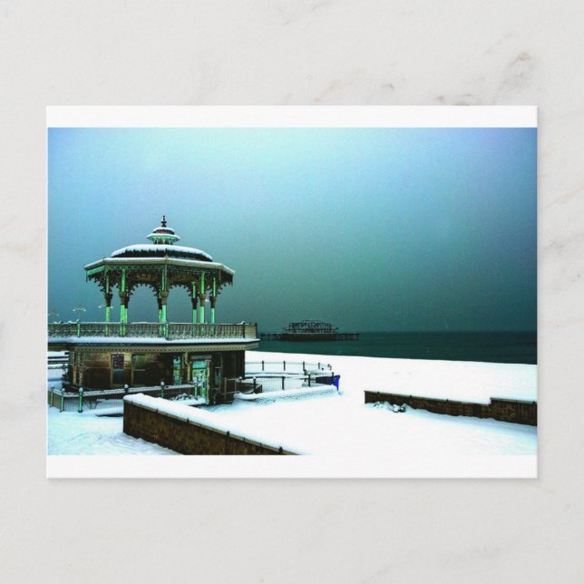 Postal Hove Bandstand en invierno, Brighton (Anverso)