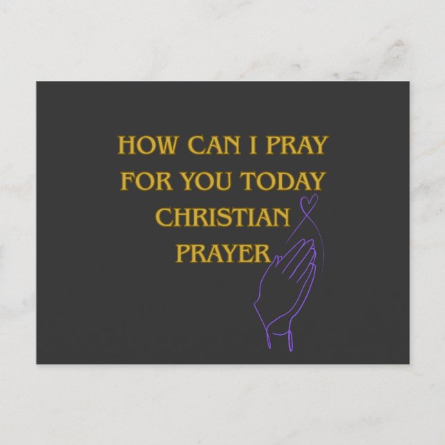 Postal How can I Pray for You Today Christian Prayer (Anverso)