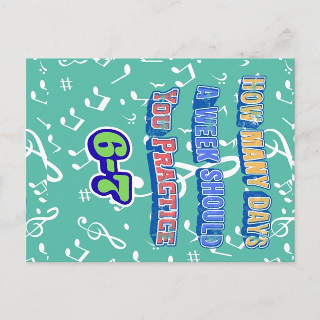 Postal How Many Days A Week Should You Practice (Anverso)