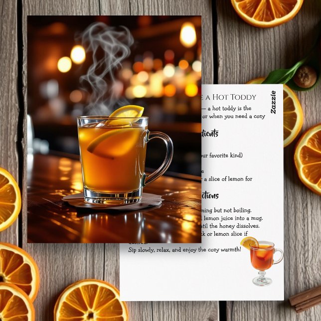 Postal How to Make a Hot Toddy Recipe Card (Subido por el creador)