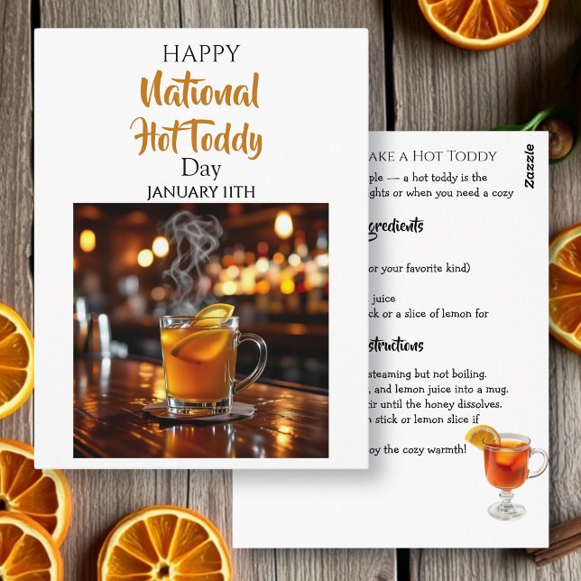 Postal How to Make a Hot Toddy Recipe Card (Subido por el creador)