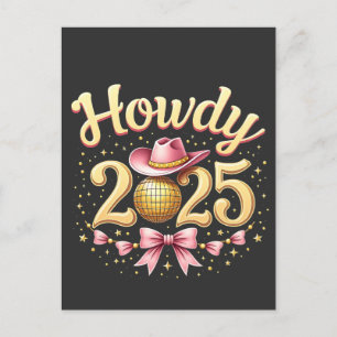 Postal Howdy 2025 New Year Eve Cowboy Western