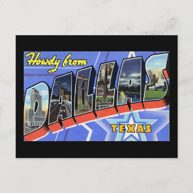 Postal Howdy de Dallas Texas (Anverso)