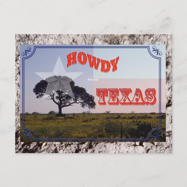 Postal Howdy de Texas (Anverso)
