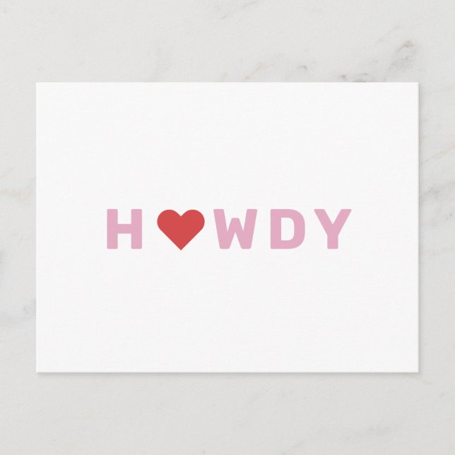 Postal Howdy Postcard (Anverso)