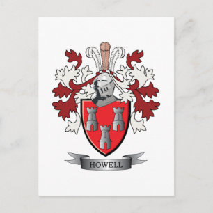 Postal Howell Family Crest Coat of Arms