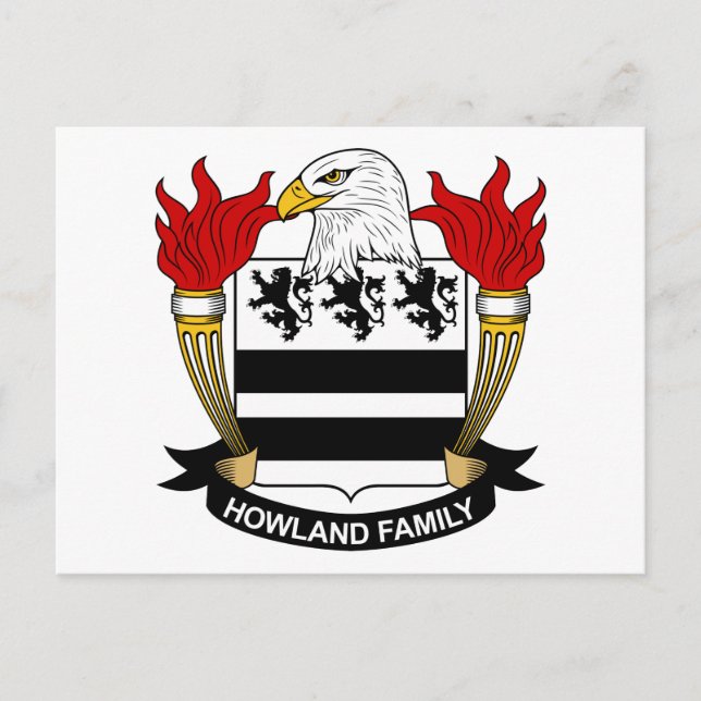Postal Howland Family Crest (Anverso)