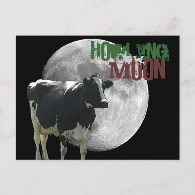 Postal Howlin Cow Moon (Anverso)