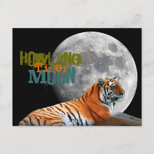 Postal Howling Tiger Moon