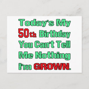 Postal Hoy es mi cumpleaños número 50
