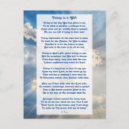 Postal "Hoy es un regalo" Poema cristiano motivacional