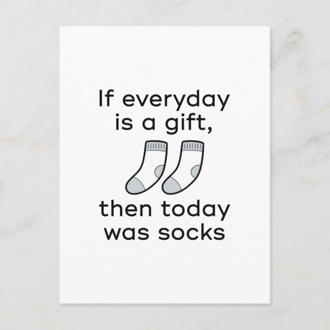 Postal Hoy fueron calcetines (Anverso)