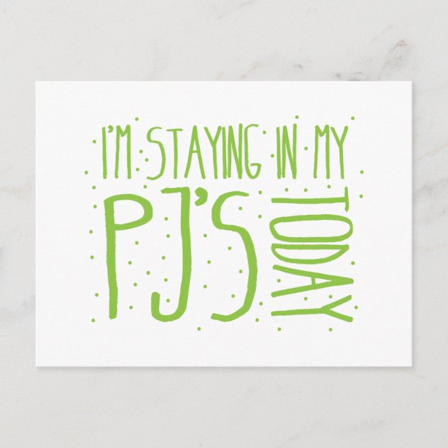 Postal Hoy me quedo en mi PJ (Anverso)