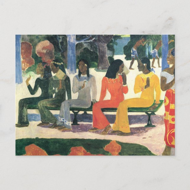 Postal Hoy no iremos al mercado - Paul Gauguin (Anverso)