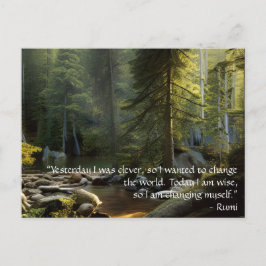 Postal Hoy Soy Sabio Cita El Paisaje Natural