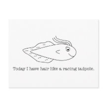 Hoy tengo el pelo como un renacuajo de carreras