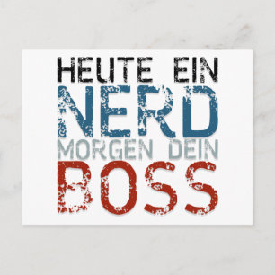 Postal Hoy un nerd, mañana tu jefe