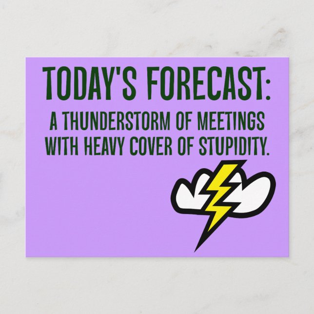 Postal Hoy va a estar lleno de reuniones (Anverso)