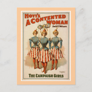 Postal Hoyt es una mujer contenta Poster de teatro