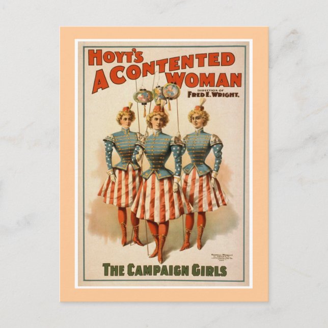 Postal Hoyt es una mujer contenta Poster de teatro (Anverso)