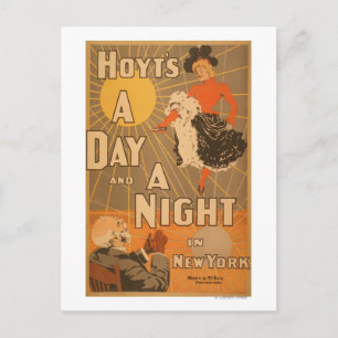 Postal Hoyt's A day and a night in New York City Play