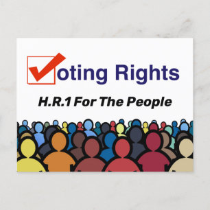 Postal HR1 Ley de derechos de voto para el pueblo