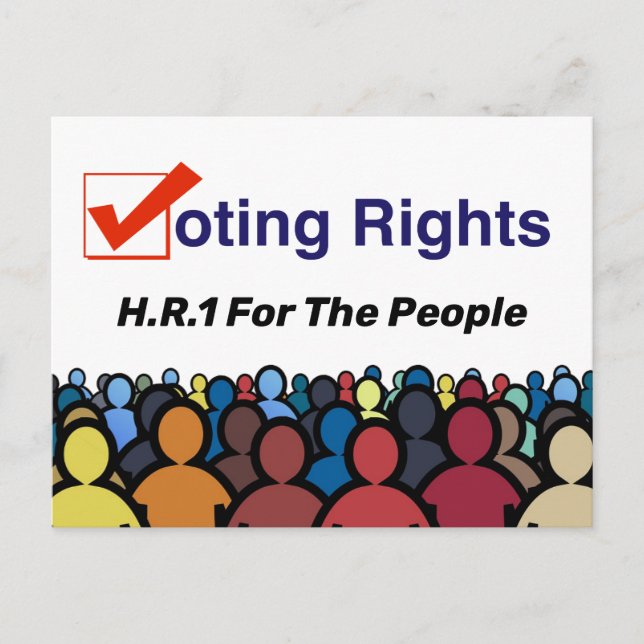 Postal HR1 Ley de derechos de voto para el pueblo (Anverso)