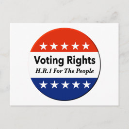 Postal HR1 Ley de derechos de voto para el pueblo