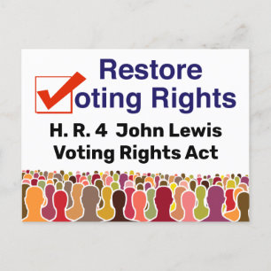 Postal HR4 Ley de derechos de voto de John Lewis