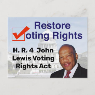 Postal HR4 Ley de derechos de voto de John Lewis