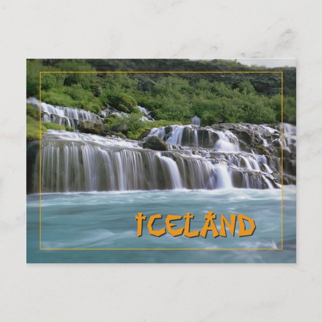 Postal Hraunfossar Islandia (Anverso)