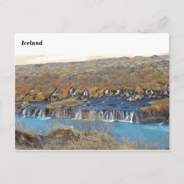 Postal Hraunfossar, Islandia (A) (Anverso)