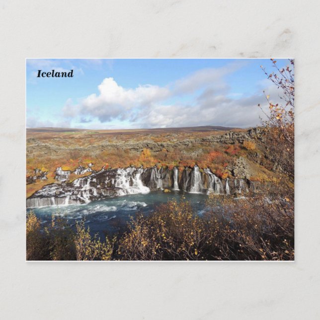 Postal Hraunfossar, Islandia (B) (Anverso)