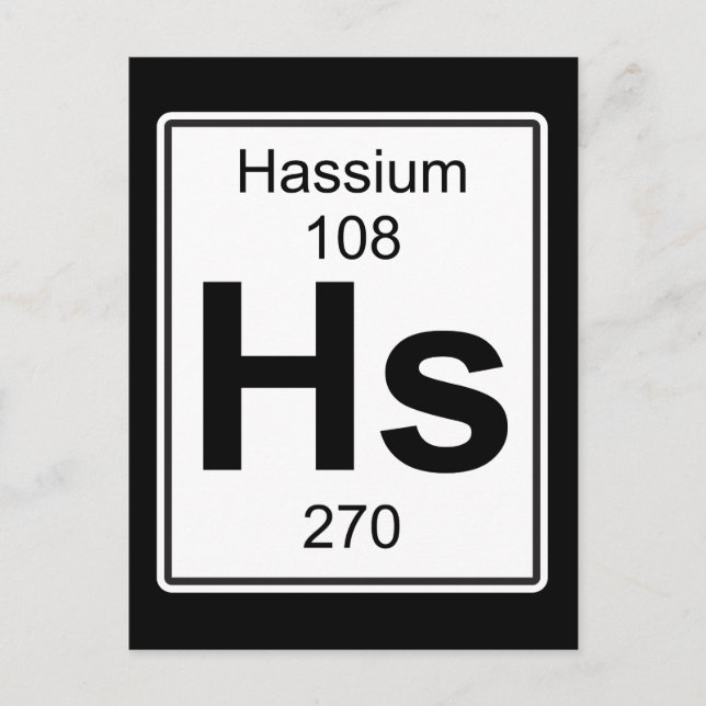 Postal Hs - Hassium (Anverso)
